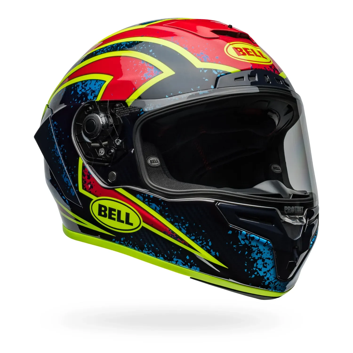 Bell Race Star DLX Flex Xenon Gloss Blue/Retina Helmet - Image 2