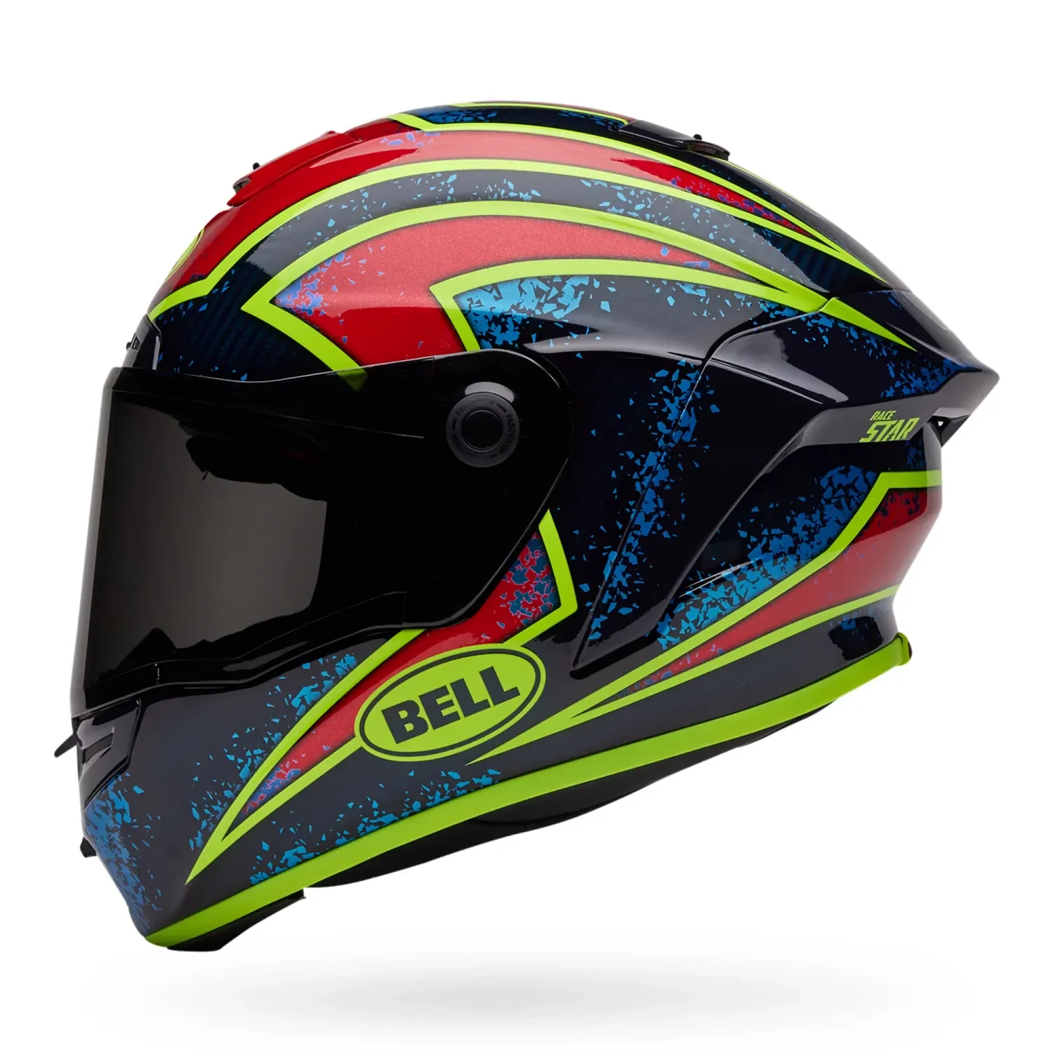 Bell Race Star DLX Flex Xenon Gloss Blue/Retina Helmet - Image 5