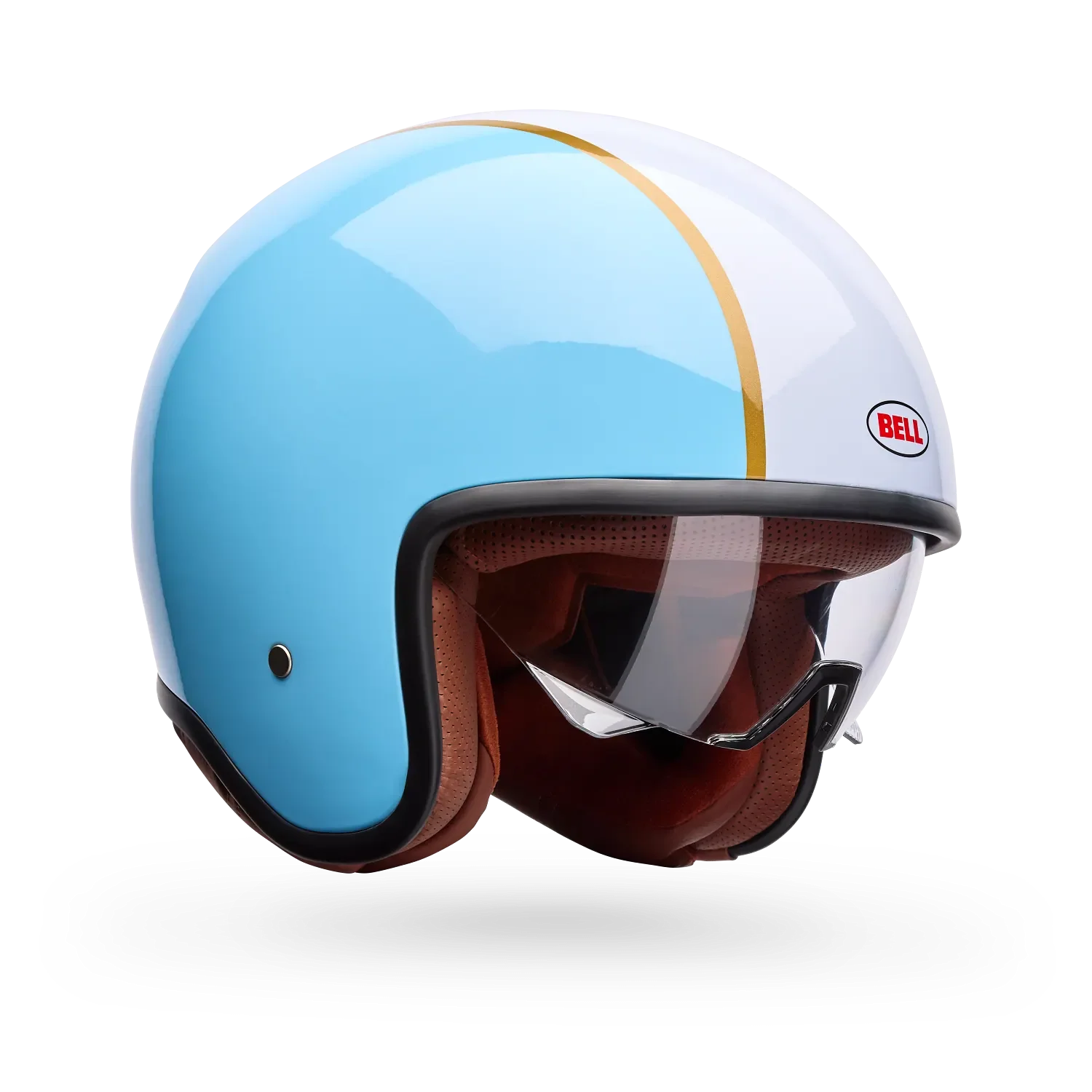 Bell TX-501 Rally Gloss Blue/White Helmet - Image 6