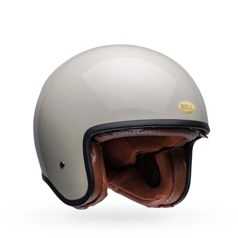 Bell TX-501 Gloss Vintage White Helmet - Image 2