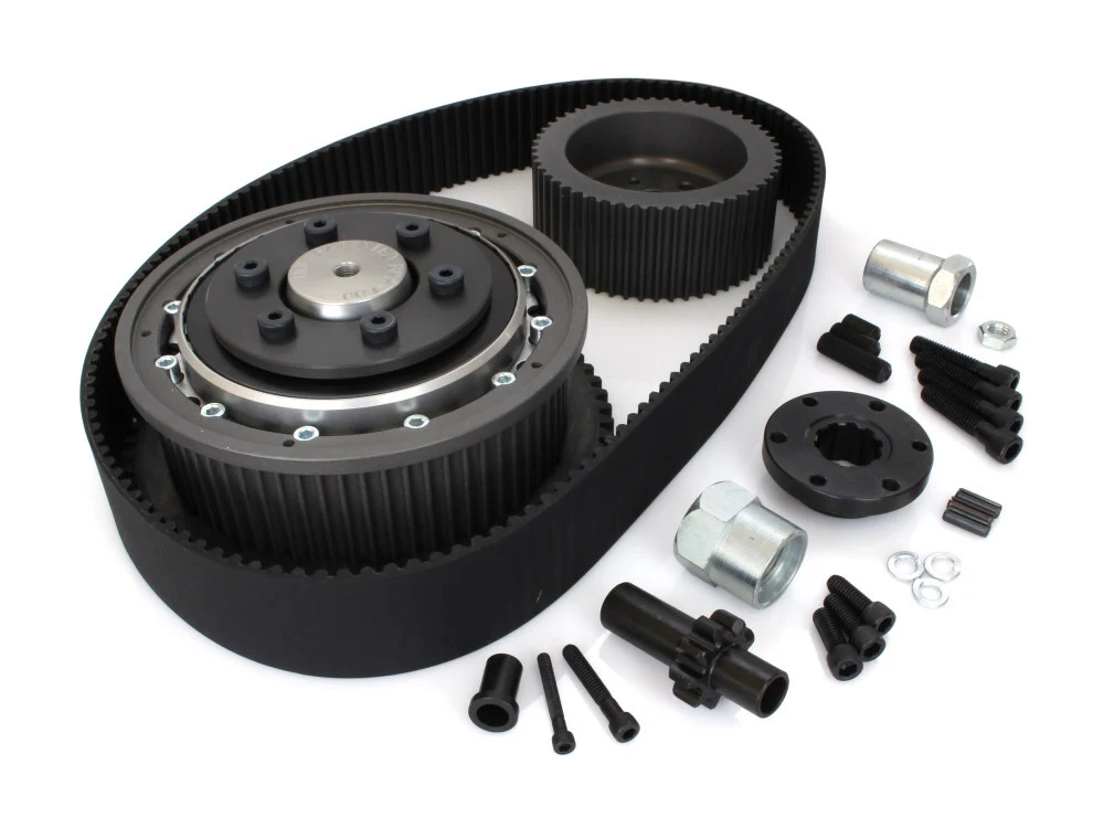 Belt Drive Limited BDL-SHS-600 2" Electric Start Open Primary Belt Drive Kit for Big Twin 70-78 w/Ratchet Lid Transmission - Image 2
