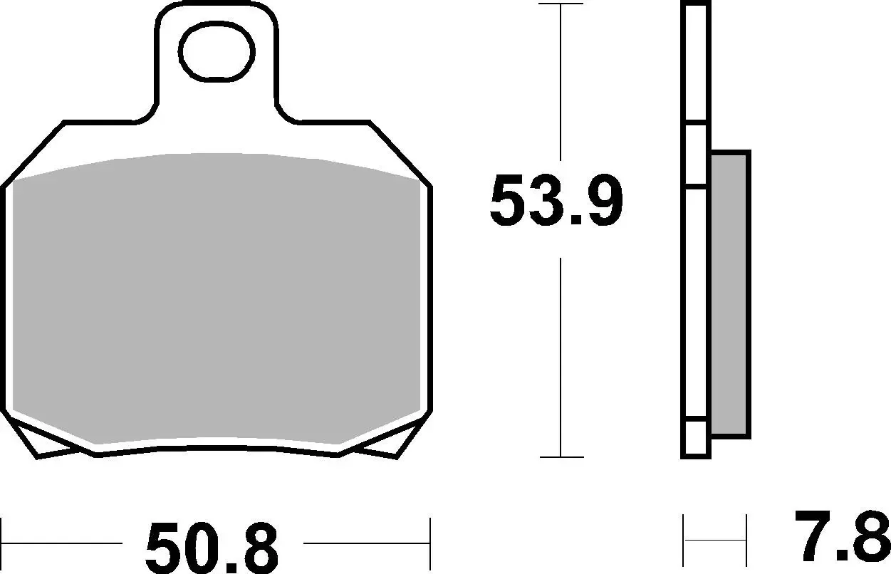Brembo B-07004 Scooter (CC) Carbon Ceramic Rear Brake Pad (07004) - Image 3