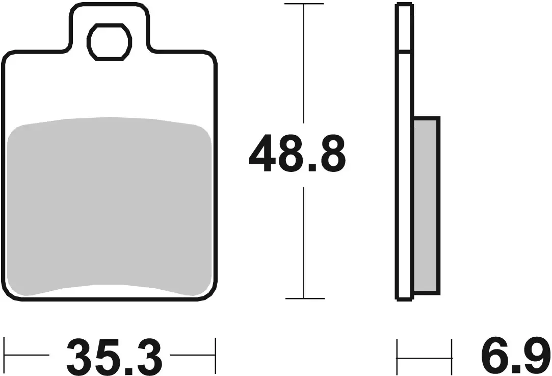 Brembo B-07019 Scooter (CC) Carbon Ceramic Rear Brake Pad (07019) - Image 3