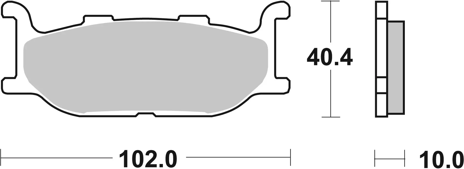 Brembo B-07073 Scooter (CC) Carbon Ceramic Rear Brake Pad (07073) - Image 3