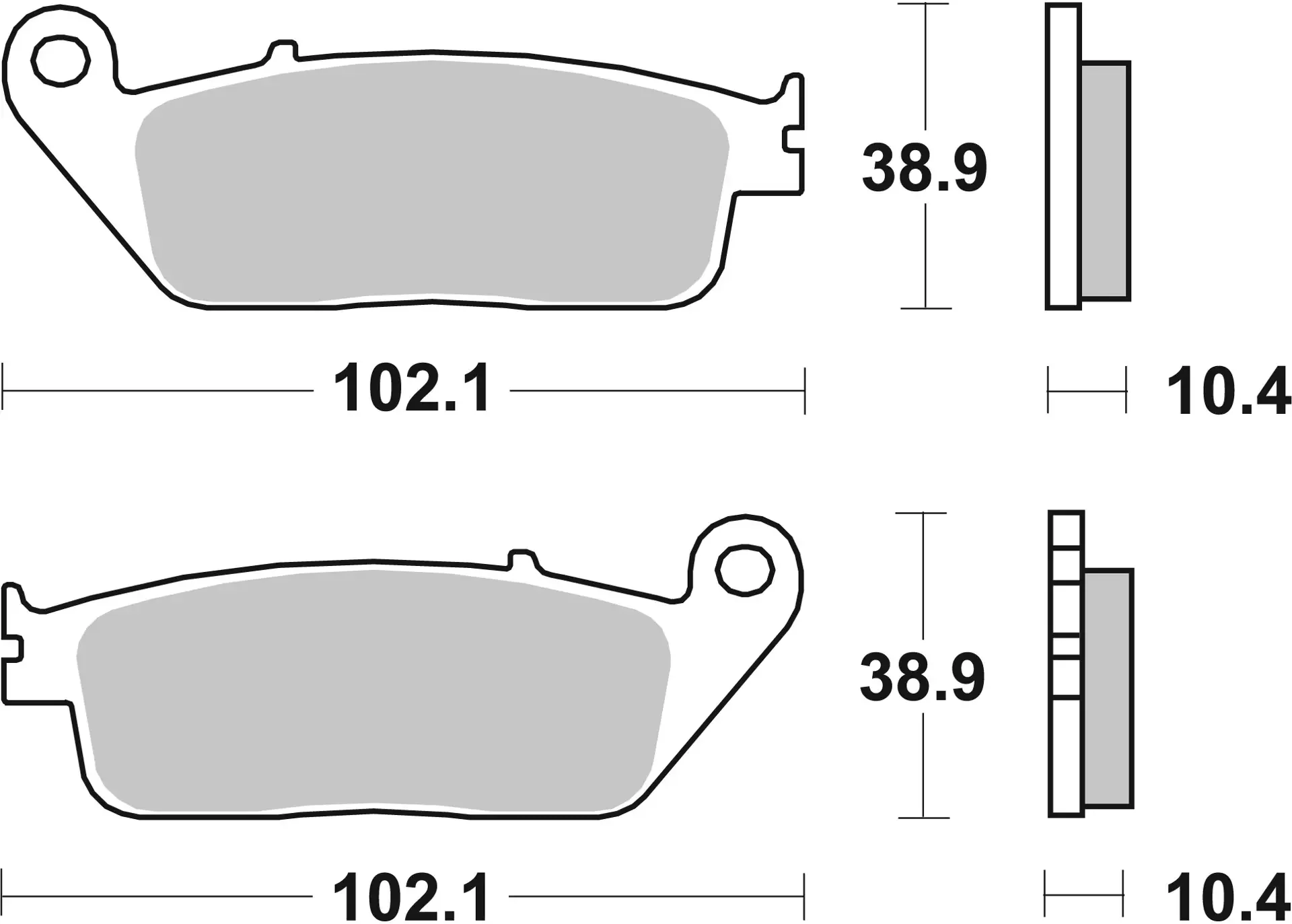 Brembo B-07HO34SP Road (SP) Sintered Rear Brake Pad (07HO34.SP) - Image 2