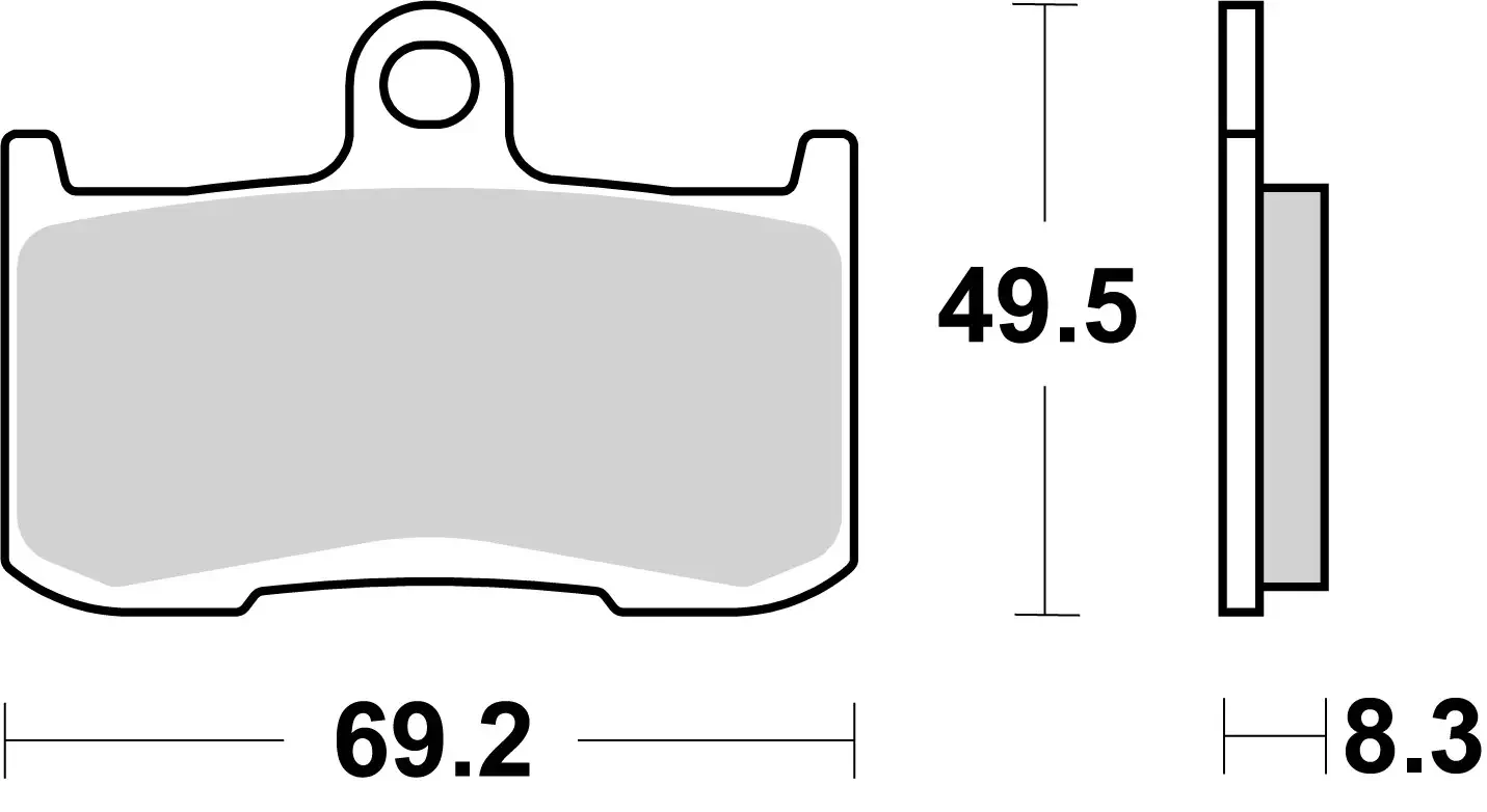 Brembo B-07KA23SR Racing Road (SR) Sintered Front Brake Pad (07KA23.SR) - Image 2