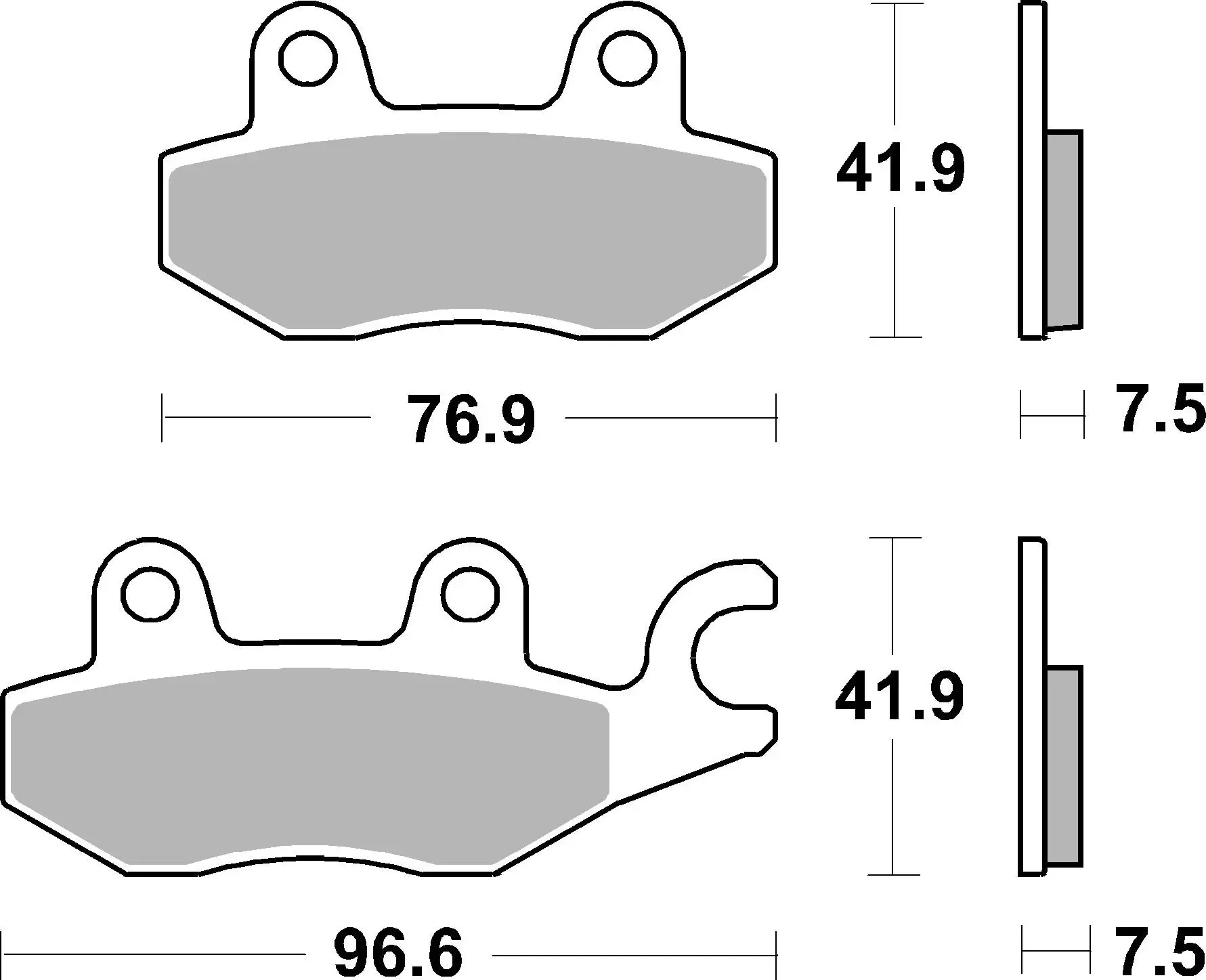 Brembo B-07KA31SA Road (SA) Sintered Front/Rear Brake Pad (07KA31.SA) - Image 2