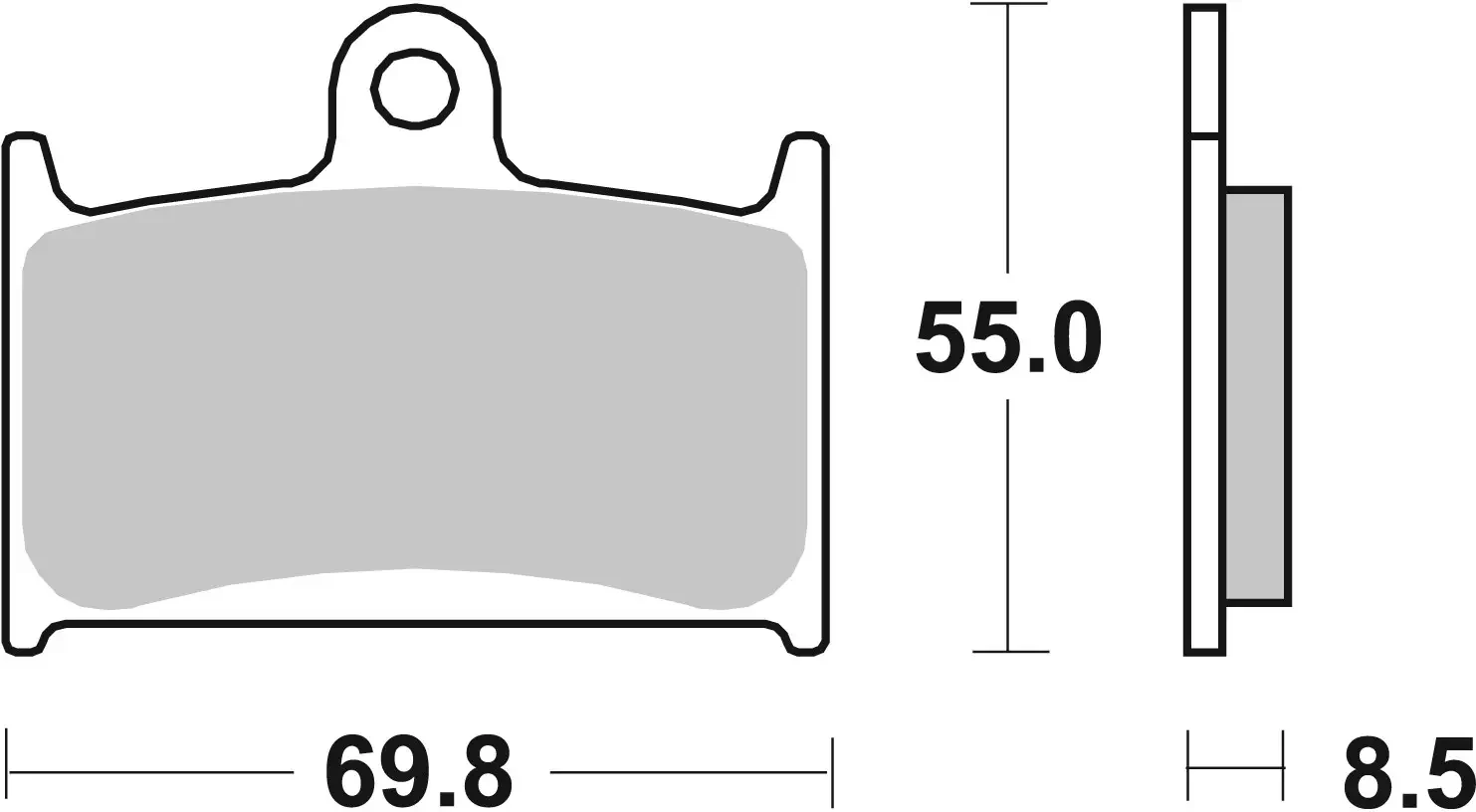 Brembo B-07SU14LA Road (LA) Sintered Front Brake Pad (07SU14.LA) - Image 3