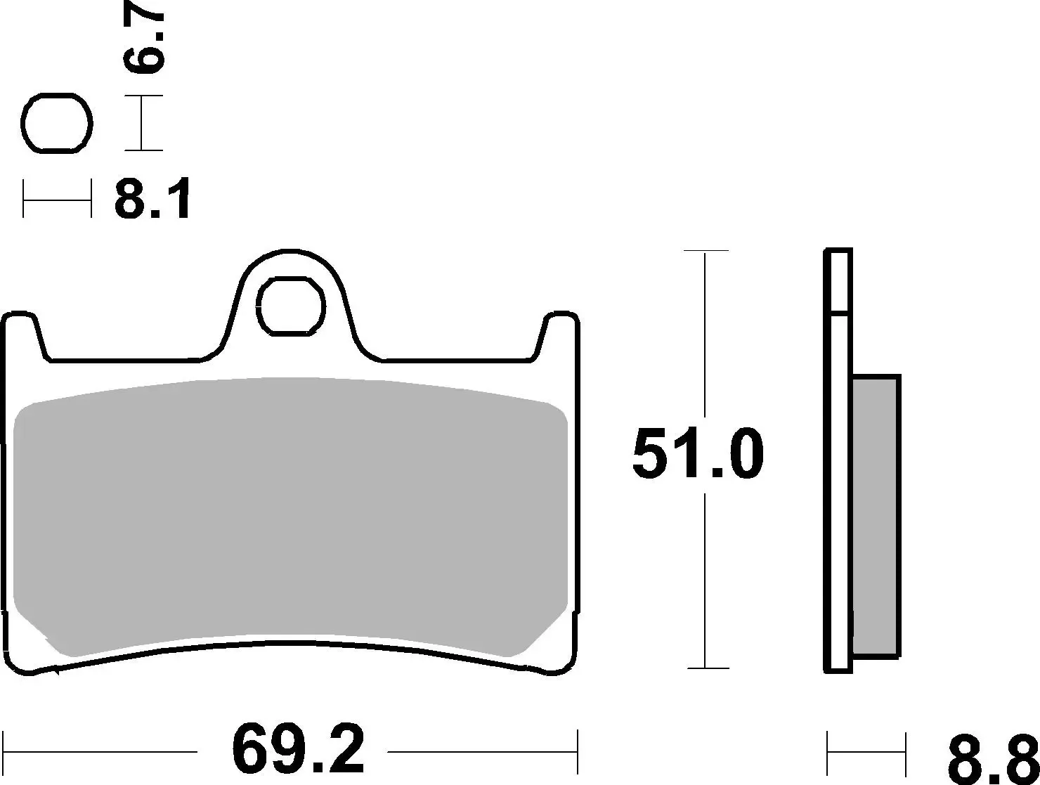 Brembo B-07YA23SR Racing Road (SR) Sintered Front Brake Pad (07YA23.SR) - Image 3