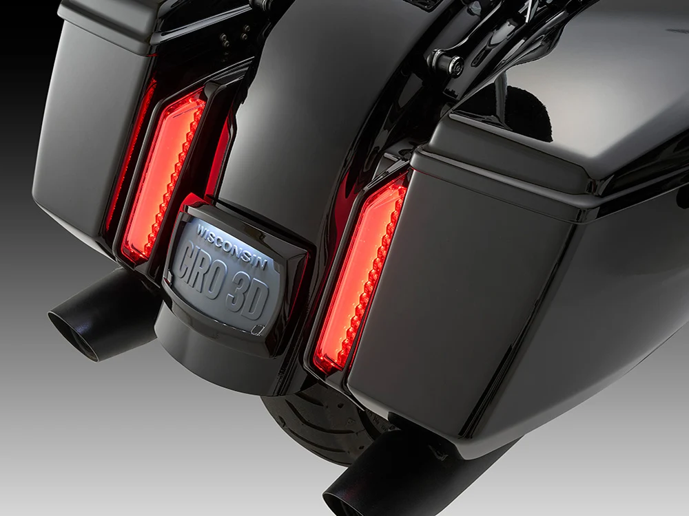 Ciro3D CIR-42051 LED Fascia Filler Panel Lights w/Red Run & Brake w/Amber Turn & Black Housing for Harley-Davidson CVO Touring 23-Up/Street Glide/Road Glide/Touring 24-Up Models - Image 4