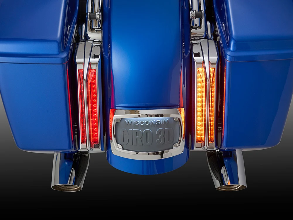Ciro3D CIR-42051 LED Fascia Filler Panel Lights w/Red Run & Brake w/Amber Turn & Black Housing for Harley-Davidson CVO Touring 23-Up/Street Glide/Road Glide/Touring 24-Up Models - Image 5