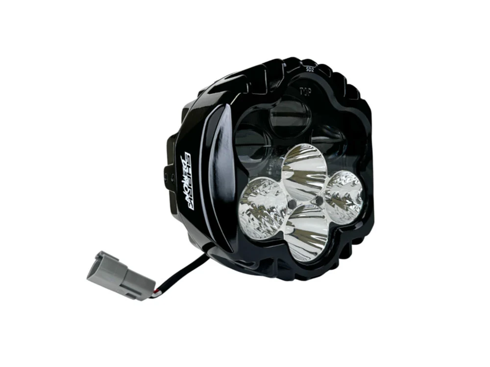 Custom Dynamics CD-SD223BATW Shark Demon LED Headlight Kit Black for CVO Street Glide 23-Up/Street Glide 24-Up - Image 3