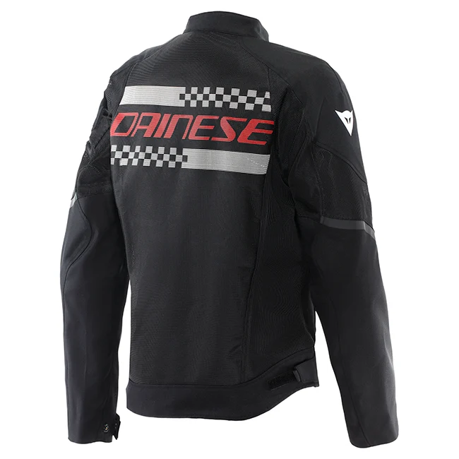 Dainese Herosphere Air Tex Black/White Stripes/Red Textile Jacket - Image 2
