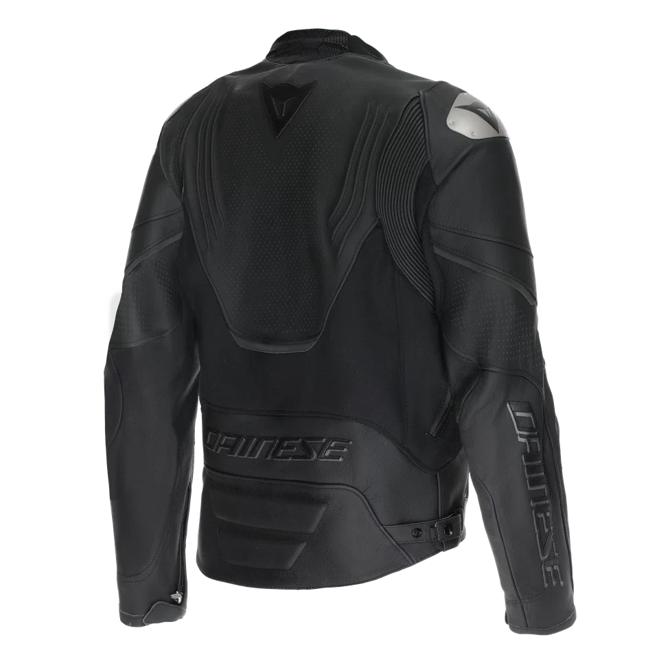 Dainese Racing 5 Black/Black/Black Perforated Leather Jacket - Image 2