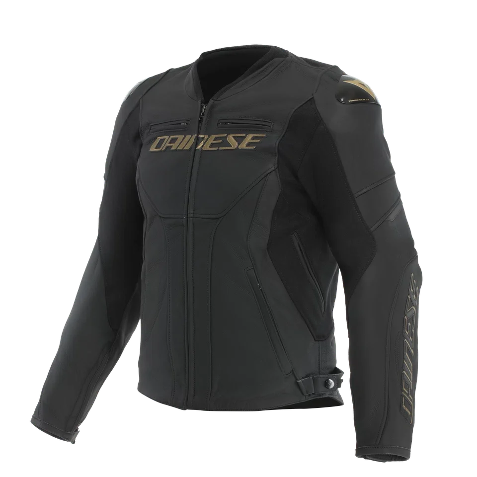 Dainese Racing 5 Black/Gold Leather Jacket