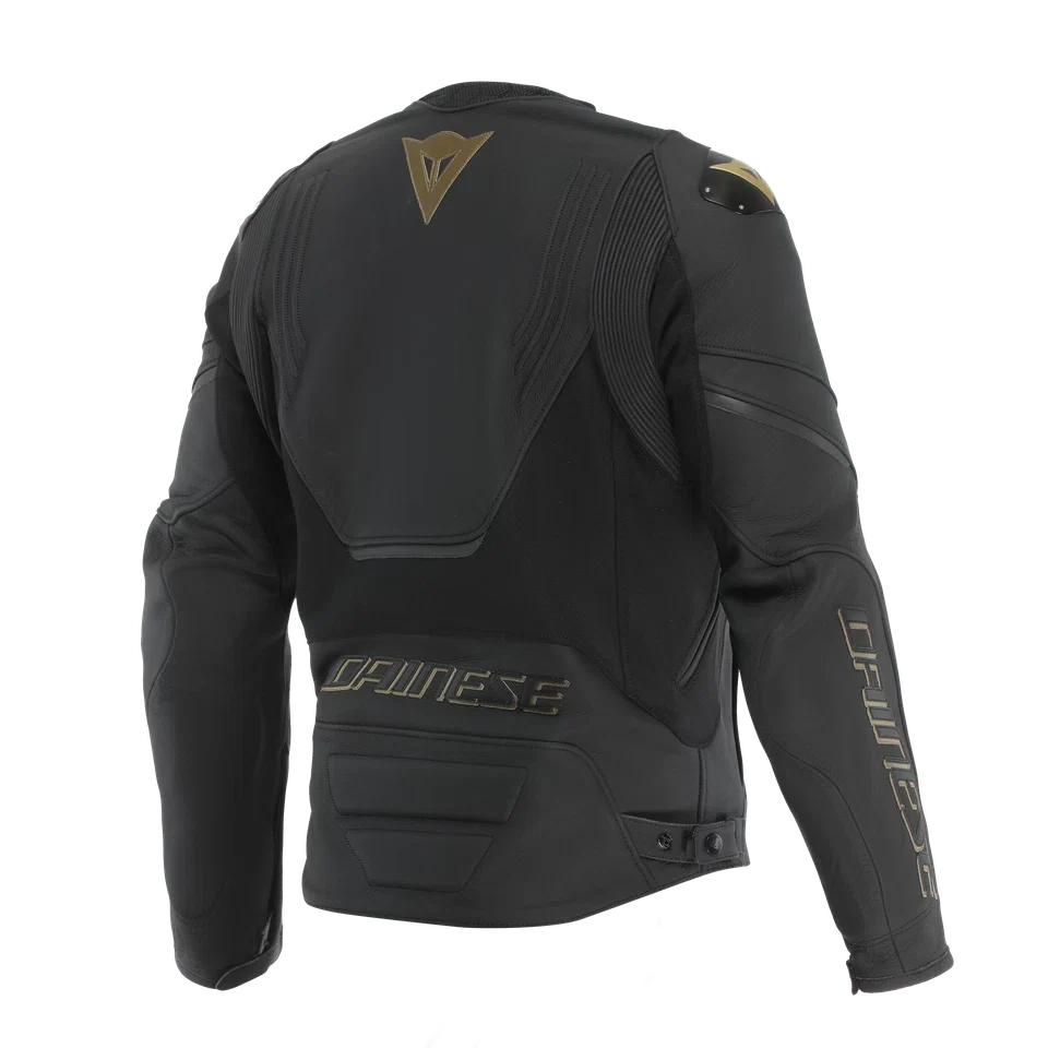 Dainese Racing 5 Black/Gold Leather Jacket - Image 2
