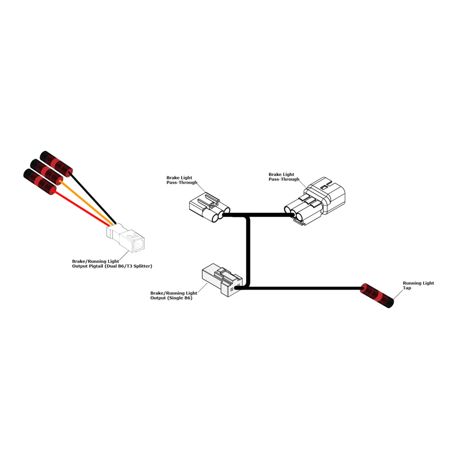 Denali Brake Light Wiring Adapter for Ducati DesertX 23-25 Models w/B6 Brake Lights - Image 2