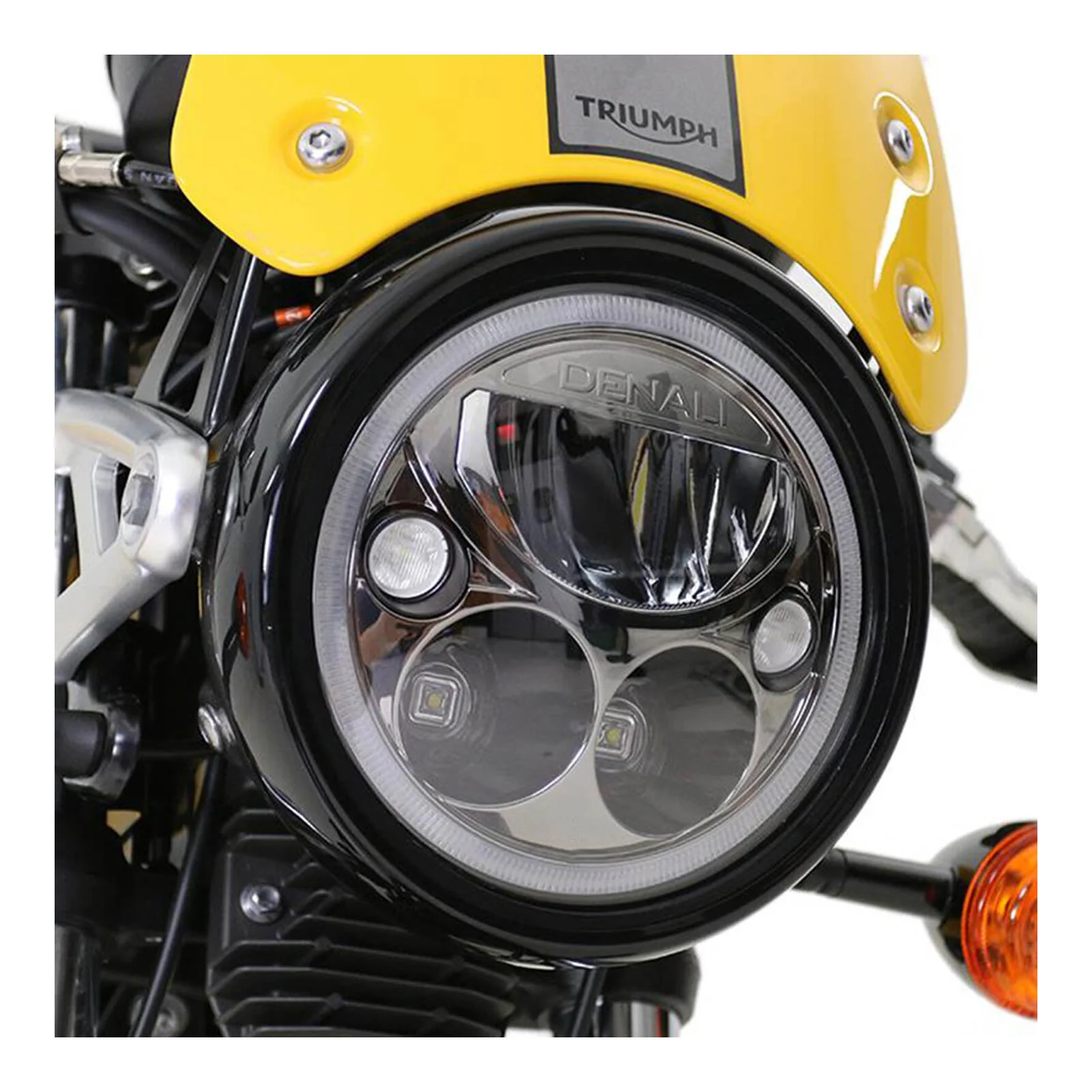 Denali LED Headlight Mount for Triumph Bonneville T120 16-25/Speed Twin 19-22/Speed Twin 900/Speed Twin 1200 23-25/Street Cup 17-19/Street Twin 16-21 w/Denali M7 DOT LED Headlights - Image 2