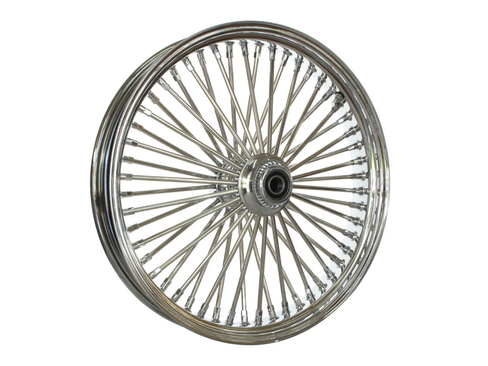 DNA Specialty DNA-21580642A 21"" x 3.5"" Mammoth Fat Spoke Front Wheel Chrome for Harley-Davidson Softail Heritage 11-25/Deluxe 11-20/Slim 12-21/Fatboy 11-17