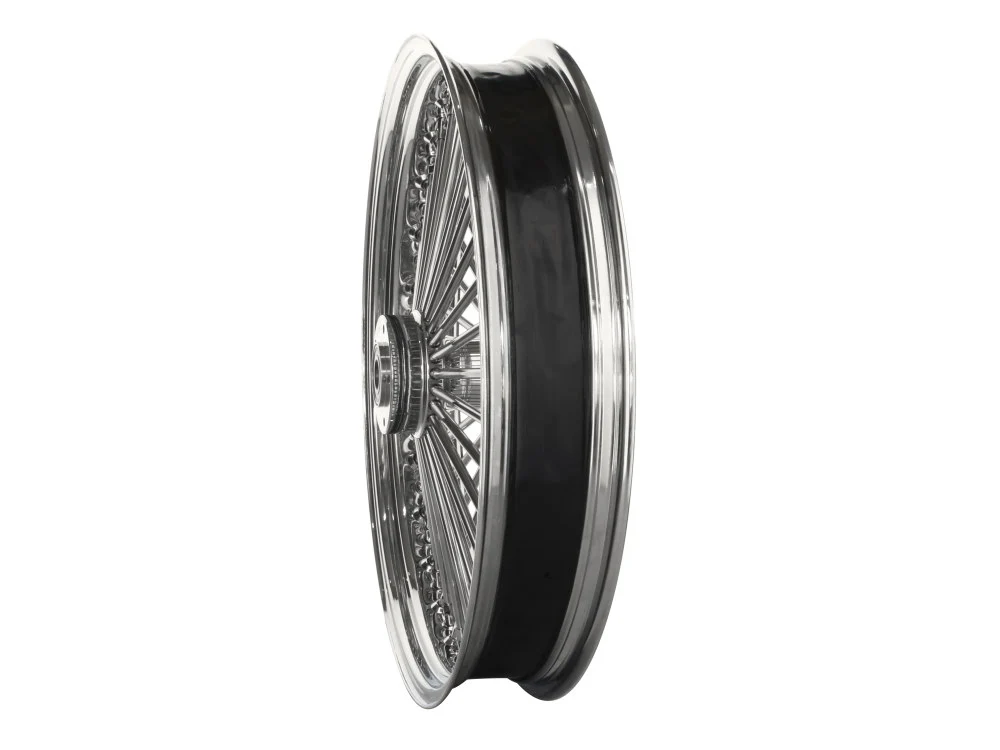 DNA Specialty DNA-21580642A 21"" x 3.5"" Mammoth Fat Spoke Front Wheel Chrome for Harley-Davidson Softail Heritage 11-25/Deluxe 11-20/Slim 12-21/Fatboy 11-17 - Image 2