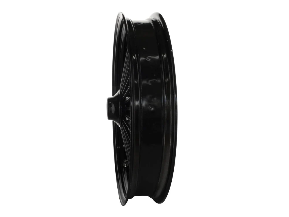 DNA Specialty DNA-21580642A-AB 21" x 3.5" Mammoth Fat Spoke Front Wheel (Include Hub) Gloss Black for Harley-Davidson Softail Heritage 11-25/Deluxe 11-20/Slim 12-21/Fatboy 11-17 - Image 2