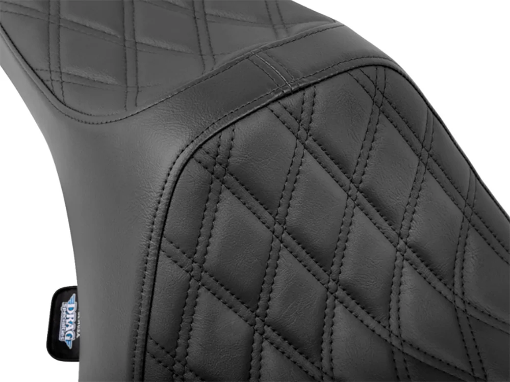 Drag Specialties DS-0801-1918 Predator 3 Dual Seat w/Black Double Diamond Lattice Stitch for Harley-Davidson CVO Touring 23-Up/Street Glide/Road Glide 24-Up/Touring 25-Up - Image 2