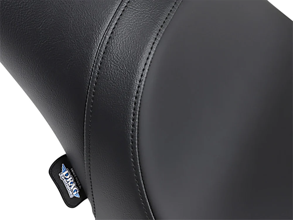 Drag Specialties DS-0802-0467 Predator Dual Seat Smooth Solar Leather Black for Harley-Davidson Softail 00-17 w/130 or 150 OEM Rear Tyre - Image 2