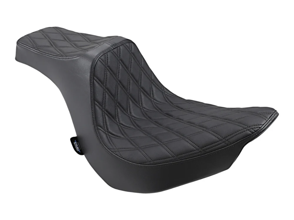 Drag Specialties DS-0802-1188 Predator 3 Dual Seat w/Black Double Diamond Lattice Stitch for Harley-Davidson Fat Boy 18-Up/Breakout 23-Up