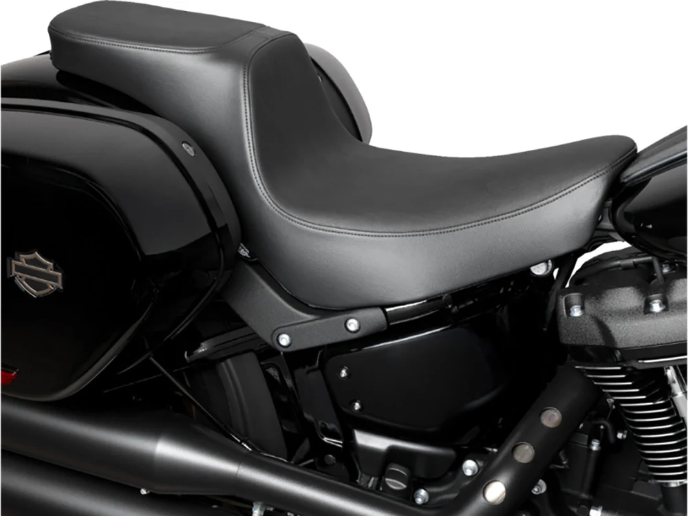 Drag Specialties DS-0802-1634 Performance Predator 2-Up Dual Seat Smooth Black for Harley-Davidson Sport Glide/Low Rider 18-Up/Low Rider S 20-Up/Low Rider ST 22-Up - Image 2