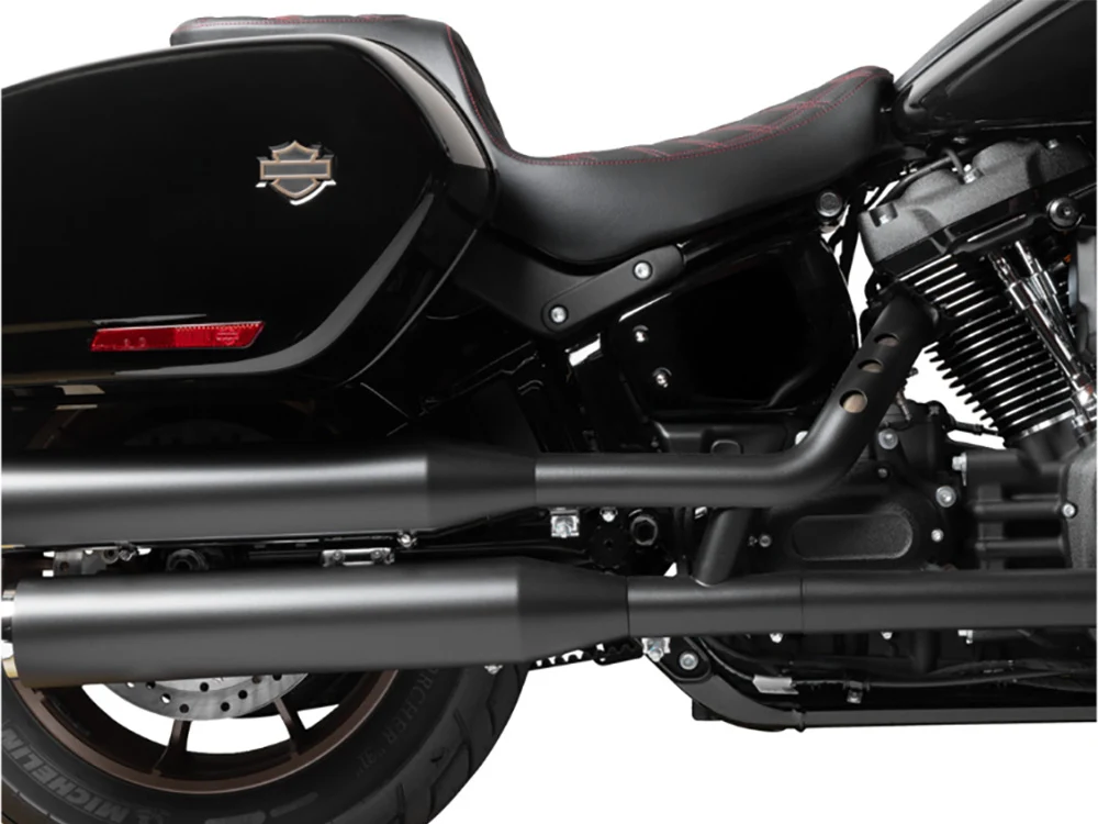 Drag Specialties DS-0802-1637 Performance Predator 2-Up Dual Seat w/Red Double Diamond Lattice Stitch for Harley-Davidson Sport Glide/Low Rider 18-Up/Low Rider S 20-Up/Low Rider ST 22-Up - Image 4