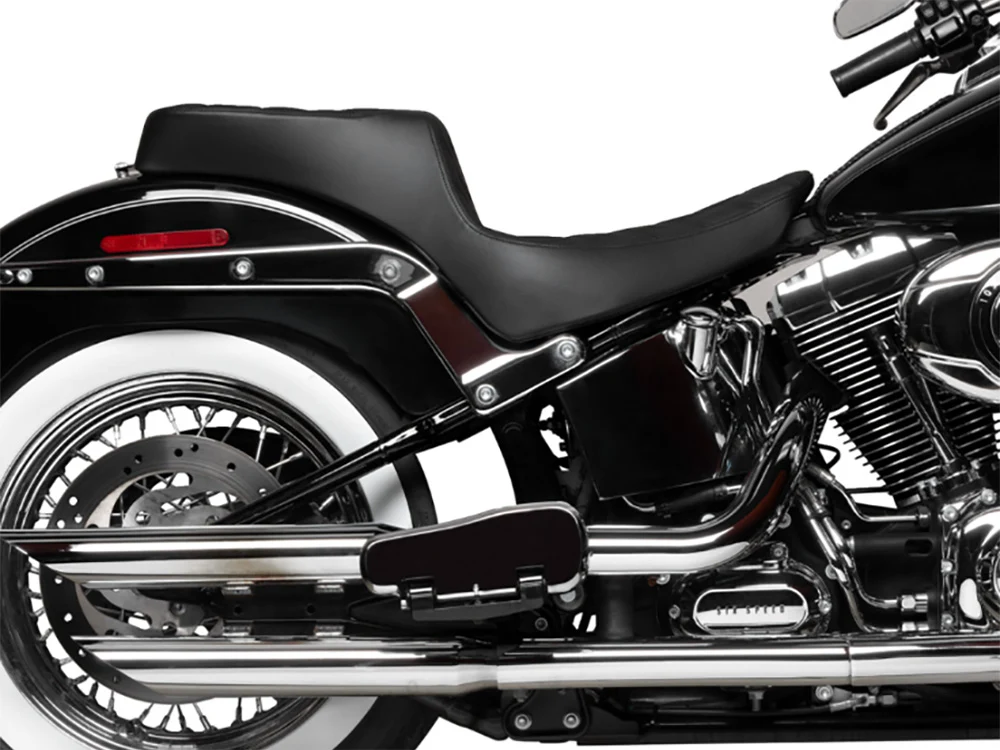 Drag Specialties DS-0802-1641 Performance Predator 2-Up Dual Seat w/Black Double Diamond Lattice Stitch for Harley-Davidson Softail 00-17 w/130 or 150 OEM Rear Tyre - Image 4