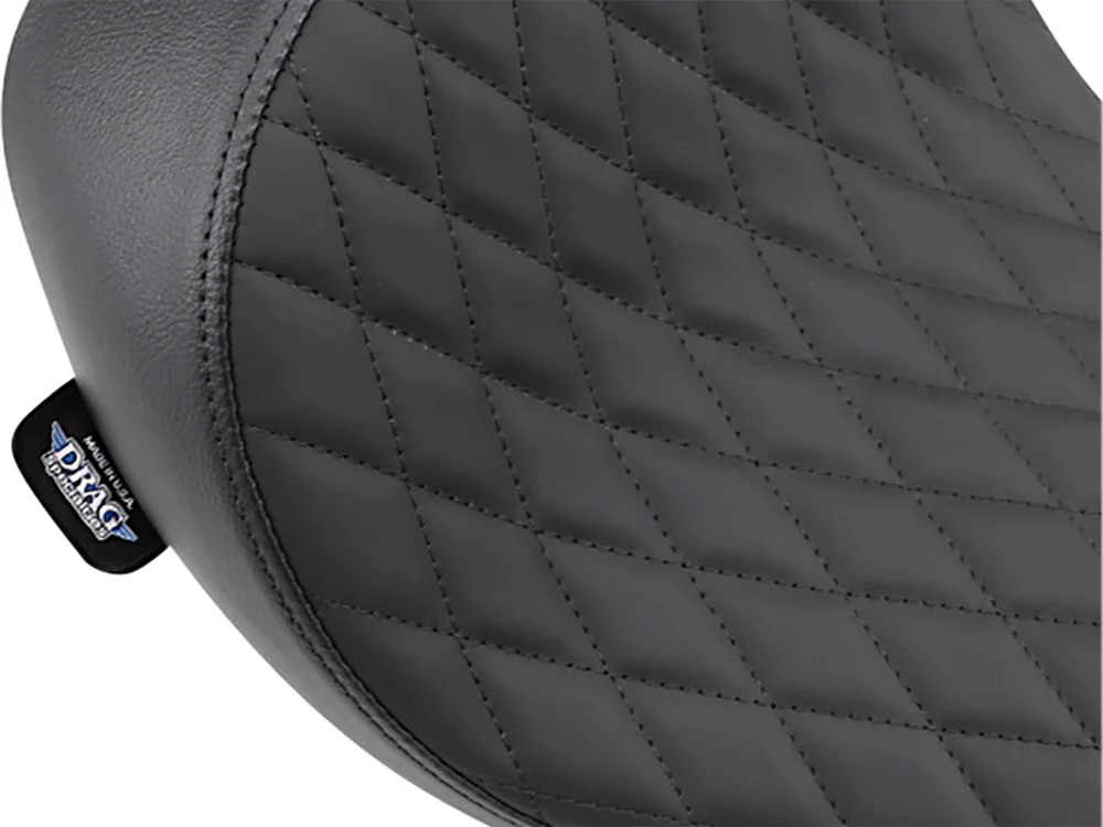 Drag Specialties DS-0803-0547 Solo Seat w/Black Diamond Lattice Stitch for Harley-Davidson Dyna 06-17 - Image 2