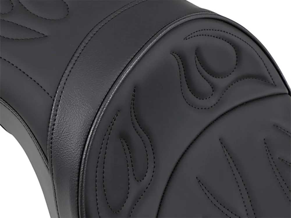 Drag Specialties DS-0804-0260 Low Profile Dual Touring Seat w/Flame Stitch for Harley-Davidson Sportster 04-21 - Image 2
