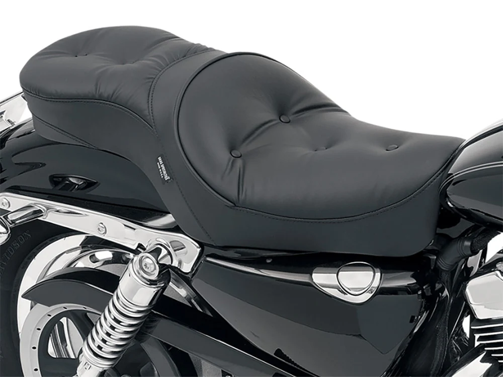 Drag Specialties DS-0804-0261 Low Profile Dual Touring Seat w/Pillow Stitch for Harley-Davidson Sportster 04-21 - Image 3