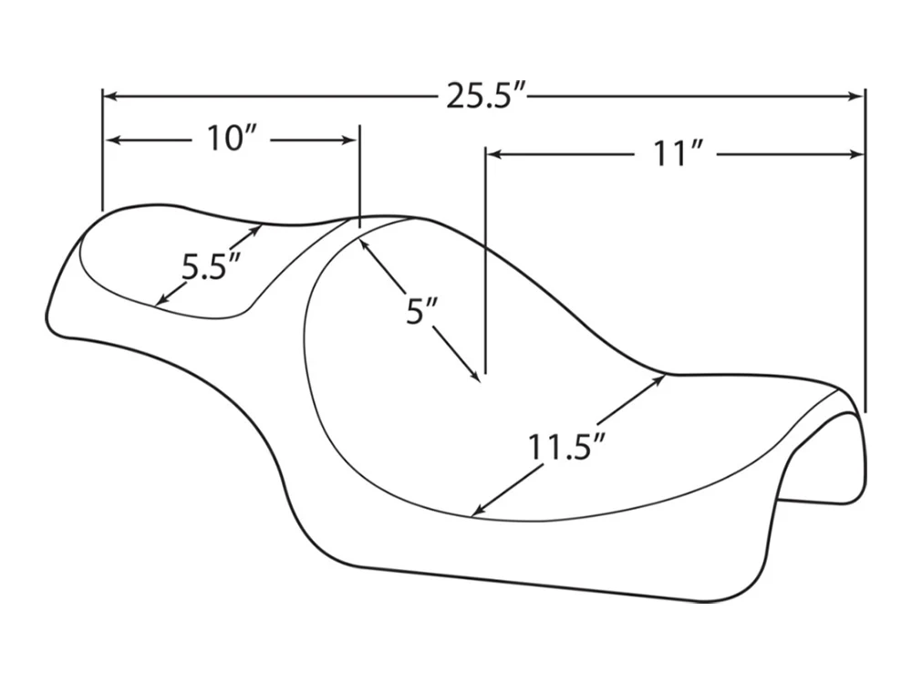 Drag Specialties DS-0804-0669 Caballero Dual Seat w/Solar Leather & Black Diamond Stitch for Harley-Davidson Sportster 04-21 - Image 4