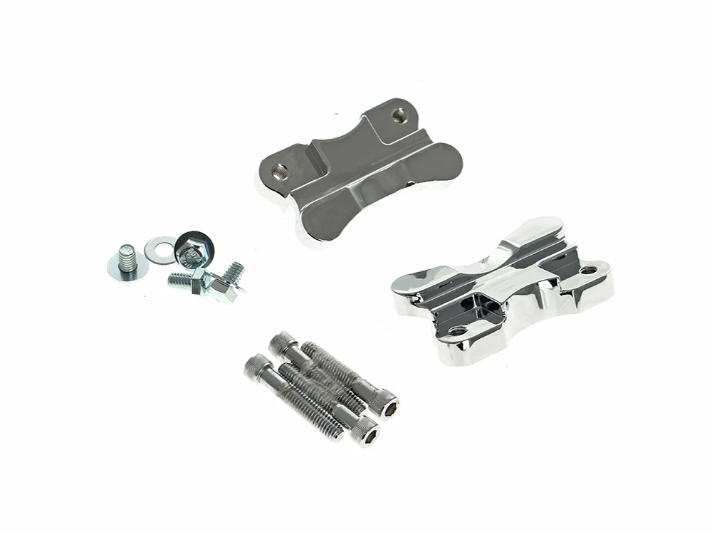 Drag Specialties DS-1410-0066 Fender Spacer Kit Chrome for Harley-Davidson FL Softail 86-17 w/21" Wheel & OEM Fender