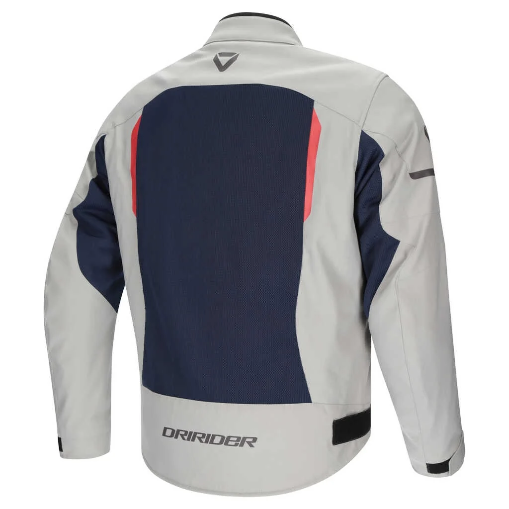DriRider Air-Ride 6 Light Grey/Navy/Red Textile Jacket - Image 2