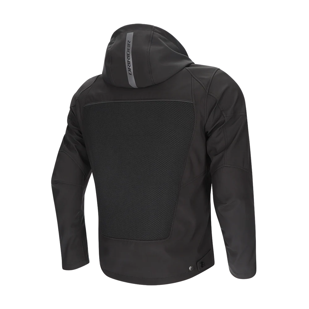 DriRider Blvd II Air Soft Shell Black Textile Hoodie Jacket - Image 2