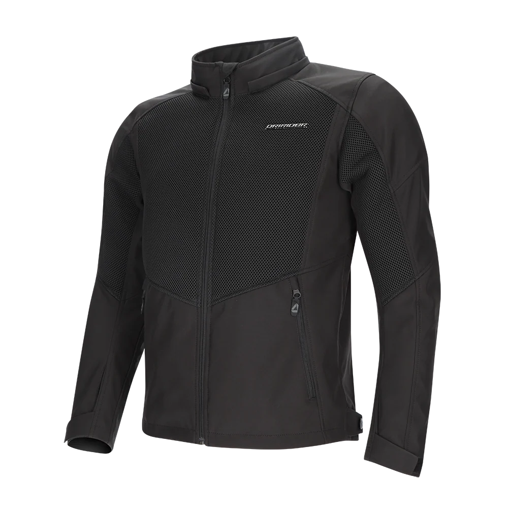 DriRider Blvd II Air Soft Shell Black Textile Hoodie Jacket - Image 3