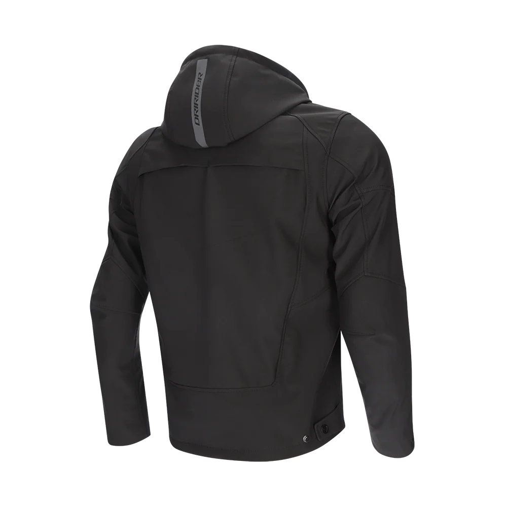 DriRider Blvd II WP Soft Shell Black Textile Hoodie Jacket - Image 2