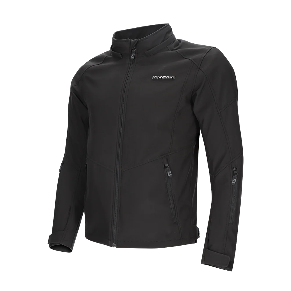 DriRider Blvd II WP Soft Shell Black Textile Hoodie Jacket - Image 3