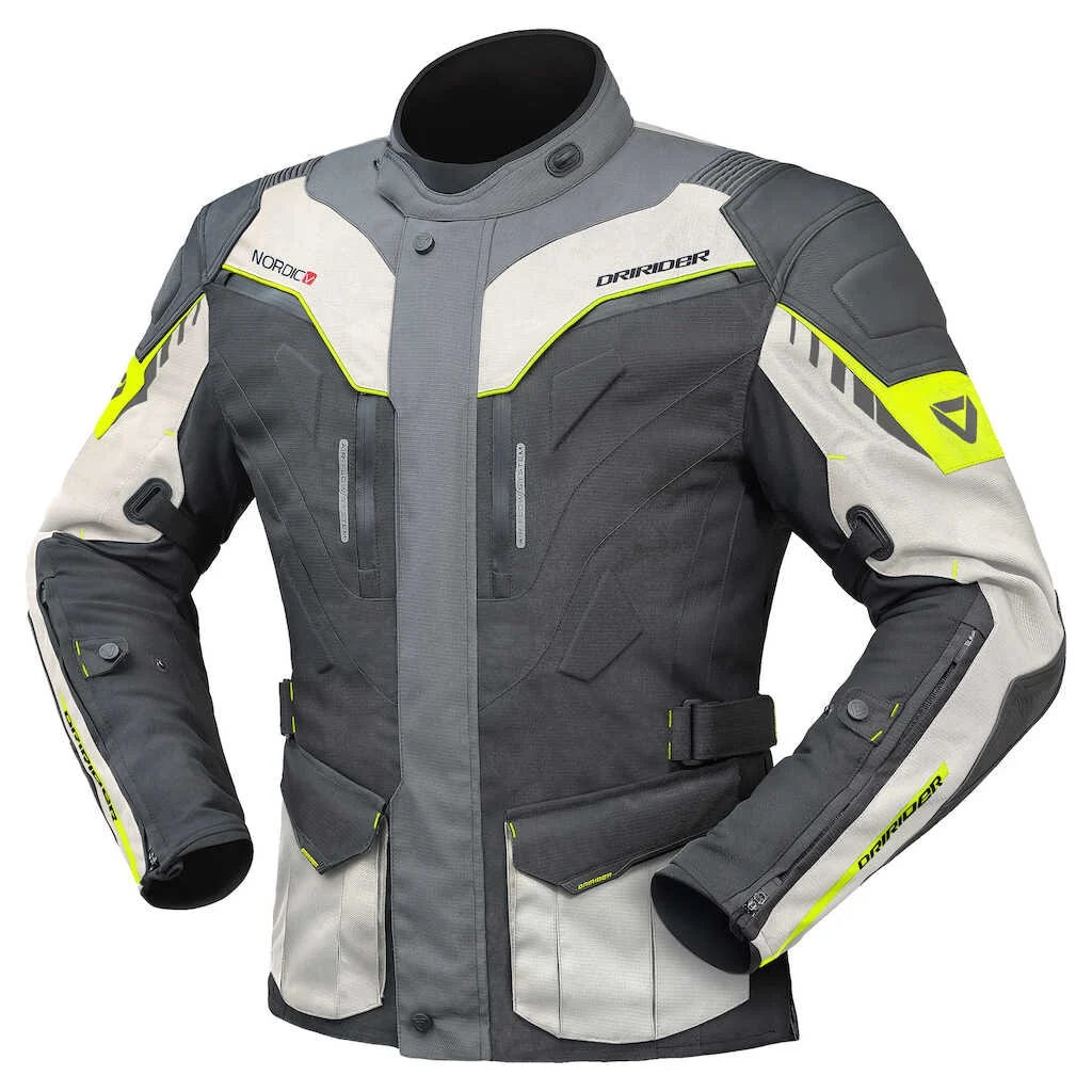 DriRider Nordic V Grey/Lime Womens Textile Jacket