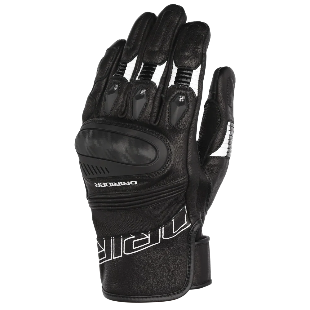 DriRider Torque Short Cuff Black/White Gloves