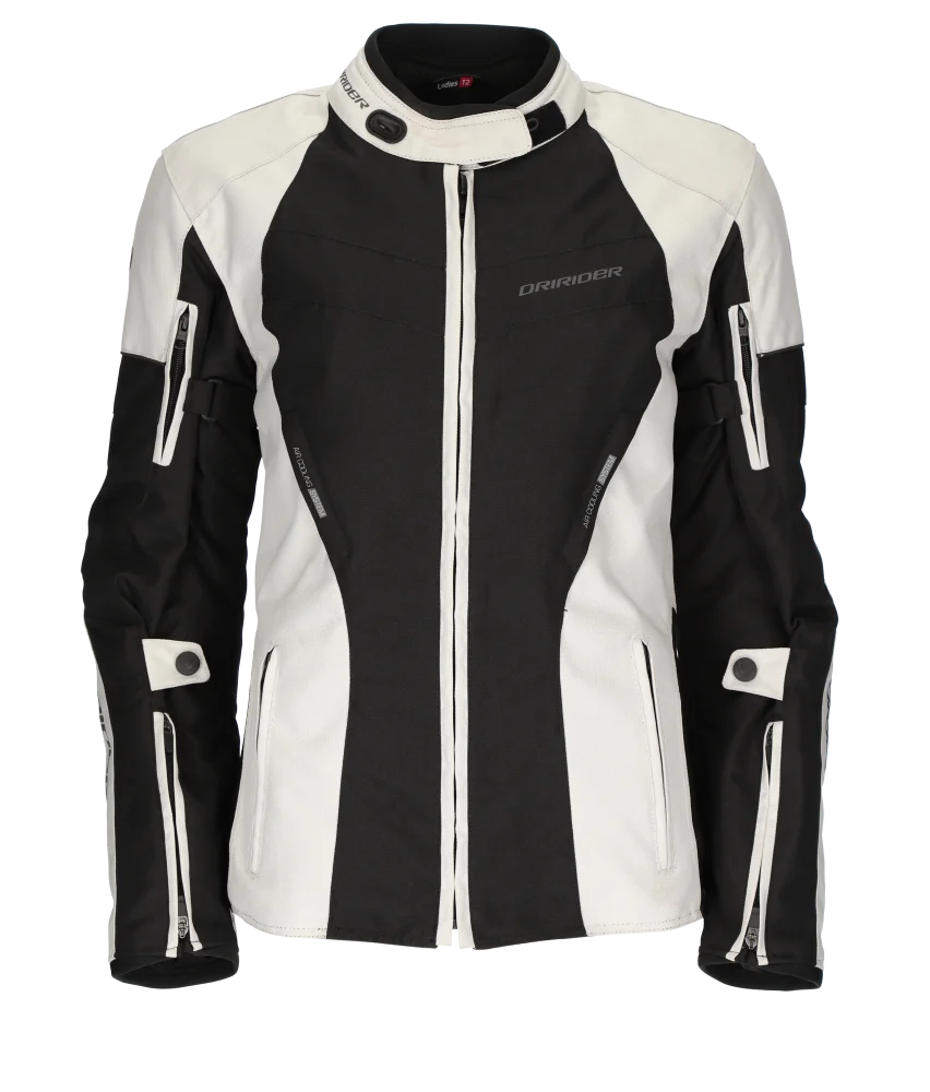 DriRider Vivid 3 Pearl/Black Womens Textile Jacket - Image 3