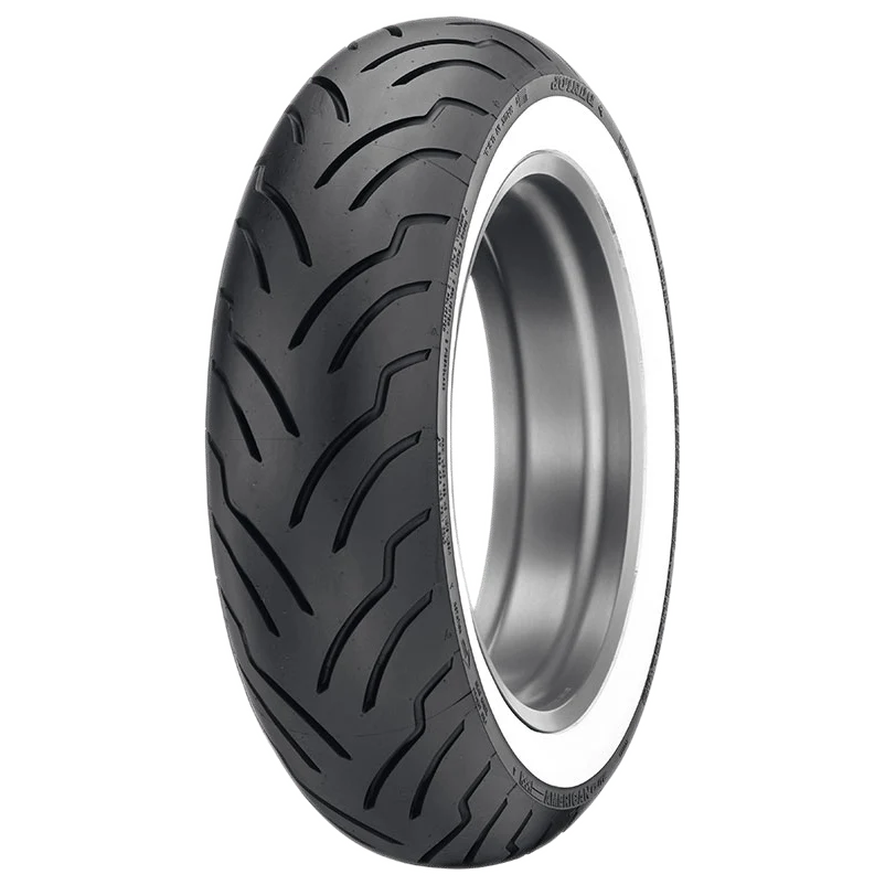 Dunlop American Elite Wide White Wall Rear Tyre 180/65 B-16 MT 81H Tubeless [INTERNAL]