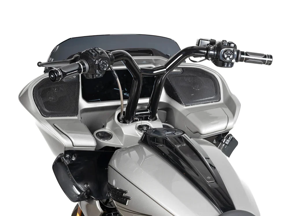 Factory 47 Cycles F47-HB6005016B 16" x 1-1/2" Factory Racing Straight T-Bar Handlebar Gloss Black for Harley-Davidson CVO Road Glide 23-Up/Road Glide 24-Up - Image 3