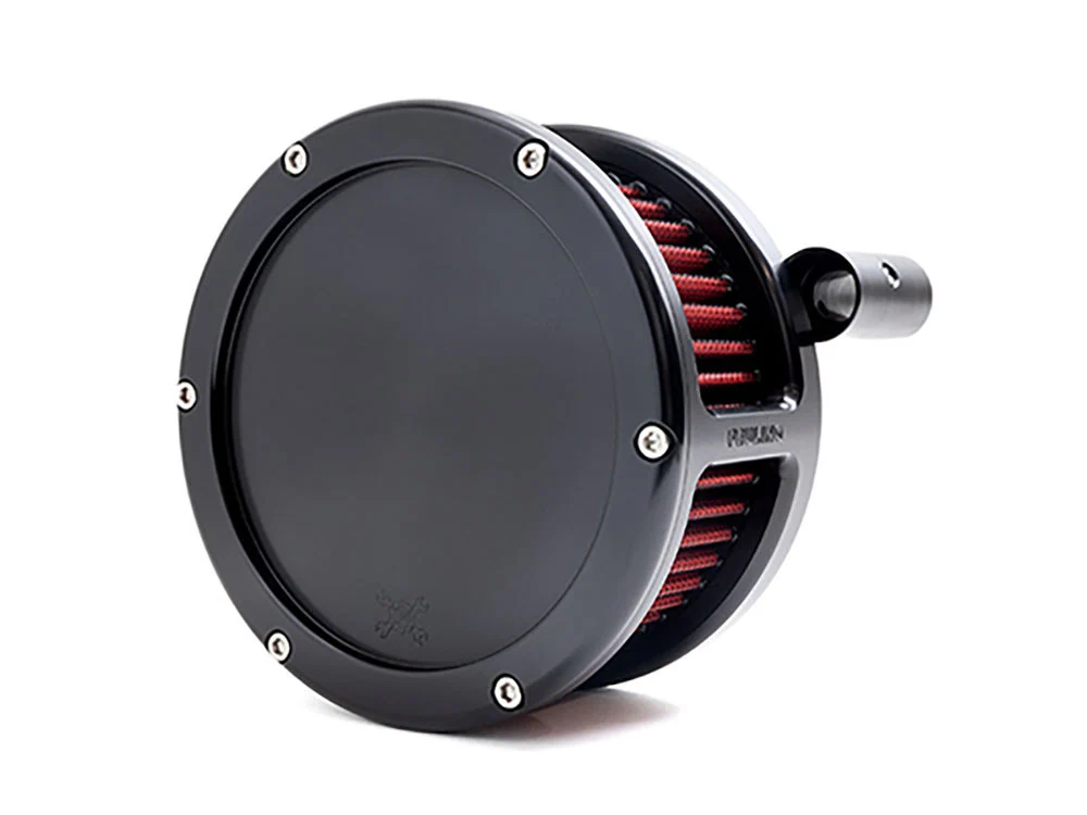 Feuling FE-5453 BA Air Cleaner Kit Black w/Solid Cover & Red Filter for Harley-Davidson Touring 08-16/Softail 16-17/CVO Softail 11-17/Dyna Low Rider S 16-17 w/Throttle-by-Wire