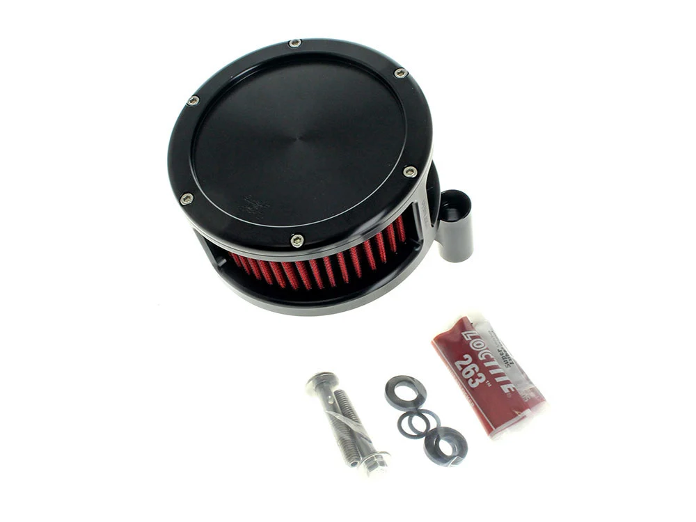 Feuling FE-5453 BA Air Cleaner Kit Black w/Solid Cover & Red Filter for Harley-Davidson Touring 08-16/Softail 16-17/CVO Softail 11-17/Dyna Low Rider S 16-17 w/Throttle-by-Wire - Image 2