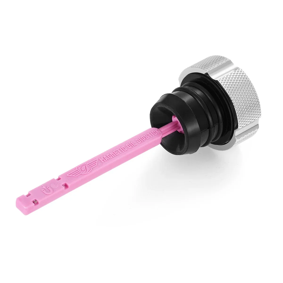 Figurati Designs FIG-FD01-MAGDS-ST-KN-SS Magnetic Engine Oil Dipstick Silver for Harley-Davidson Softail 00-17 - Image 2