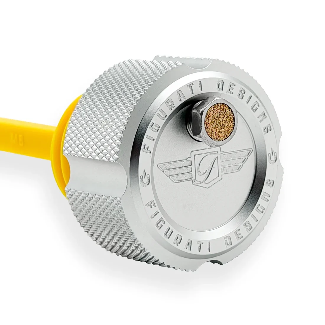 Figurati Designs FIG-FDP01-VM8-KN-S Magnetic Vented Dipstick Knurled Silver for Harley-Davidson Touring 17-Up - Image 2